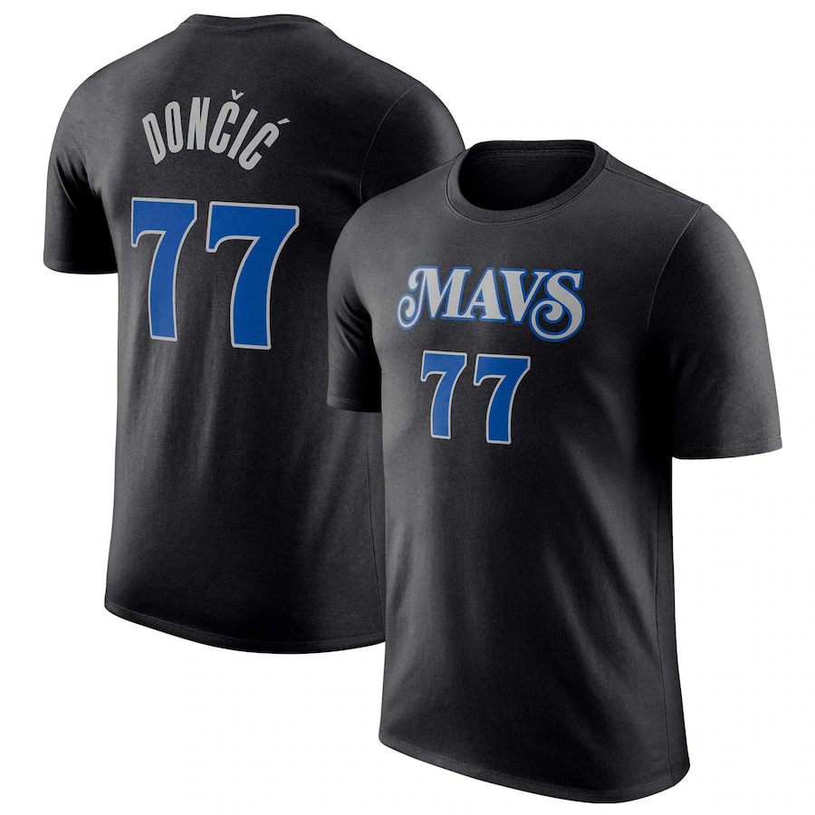 Men NBA Dallas Mavericks 77 Doncic style #5 2024 T shirt->nba t-shirts->Sports Accessory
